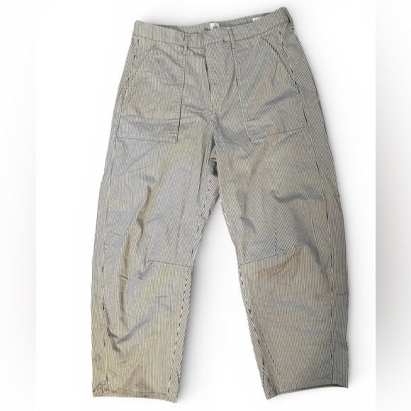 GAP High Rise Barrel Striped Pants - Picture 2 of 10